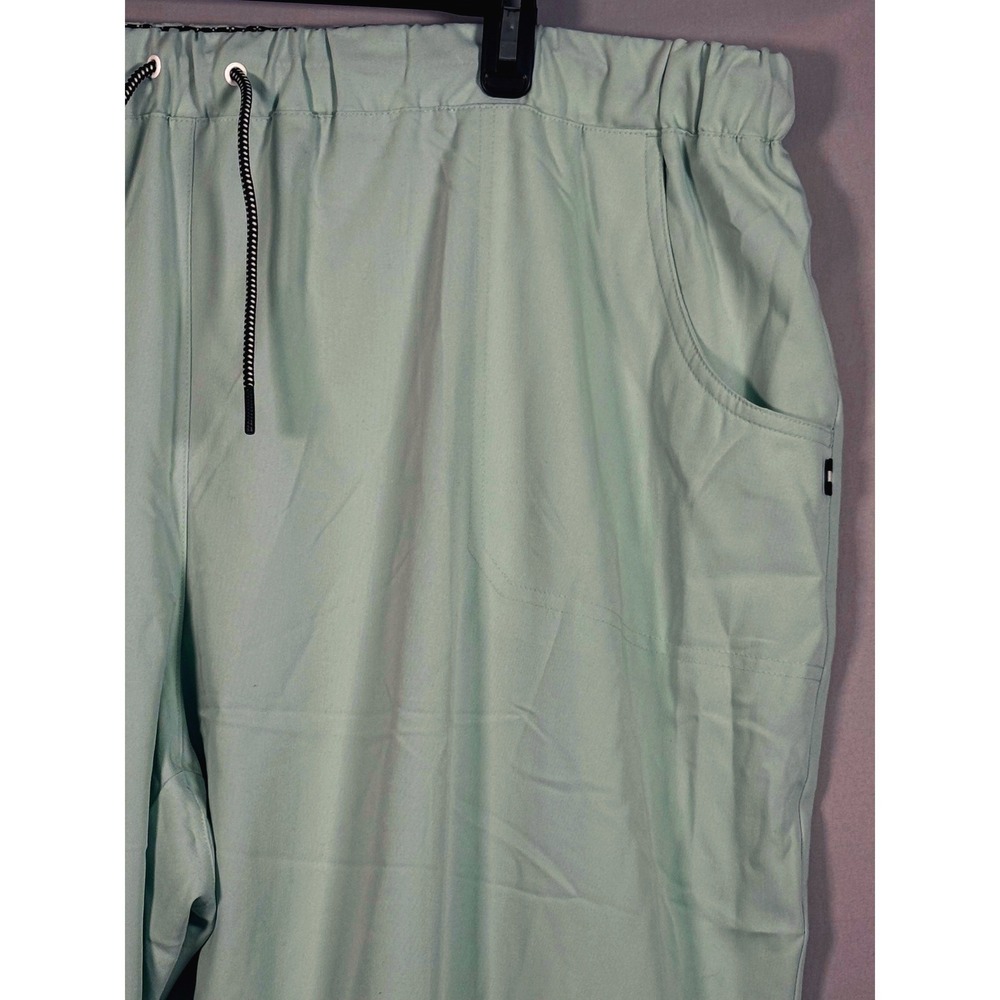 Koi Next‎ Gen Women Mint Green Elastic Waist Drawstring Scrub Pants Plus Size